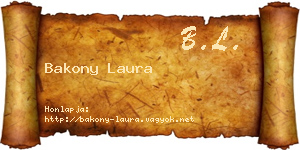Bakony Laura névjegykártya